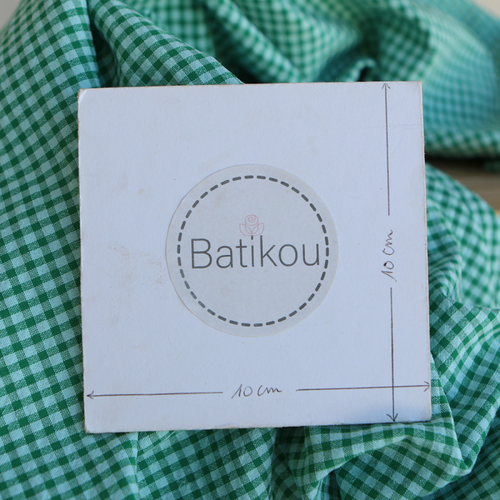 Seersucker / Coton gaufré vichy mini 3mm diabolo menthe