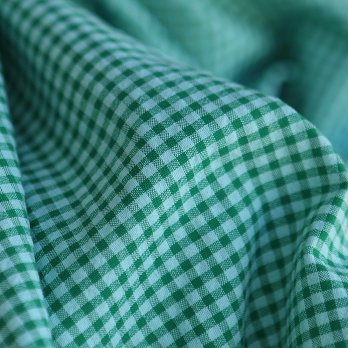 Seersucker / Coton gaufré vichy mini 3mm diabolo menthe