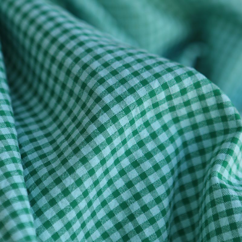 Seersucker / Coton gaufré vichy mini 3mm diabolo menthe