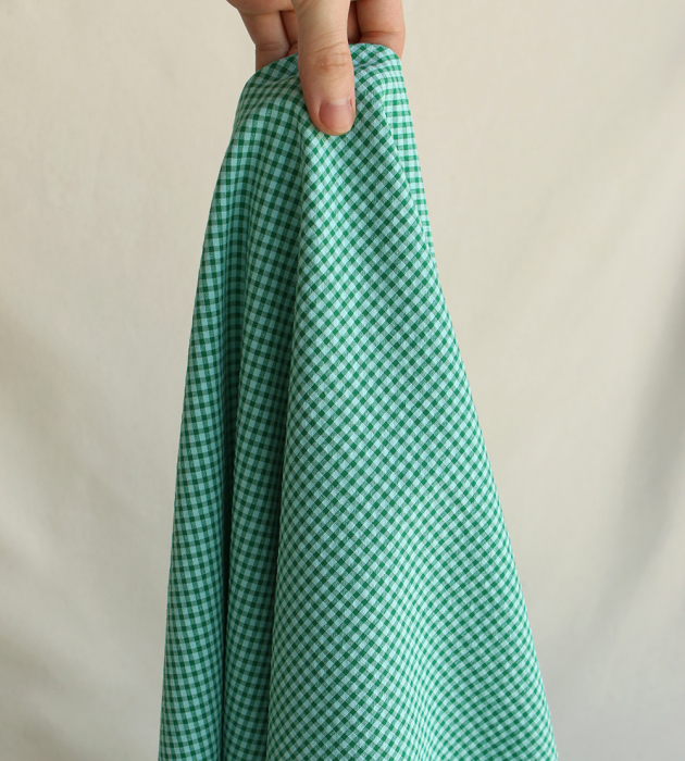 Seersucker / Coton gaufré vichy mini 3mm diabolo menthe