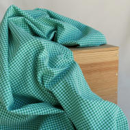 Seersucker / Coton gaufré vichy mini 3mm diabolo menthe