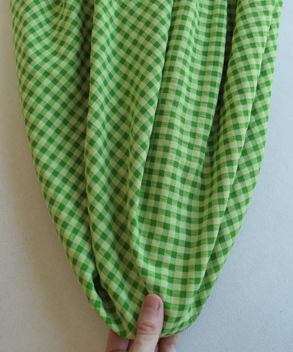 Seersucker / Coton gaufré vichy 6mm matcha