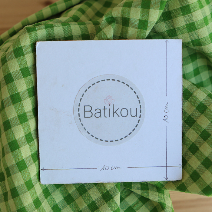 Seersucker / Coton gaufré vichy 6mm matcha