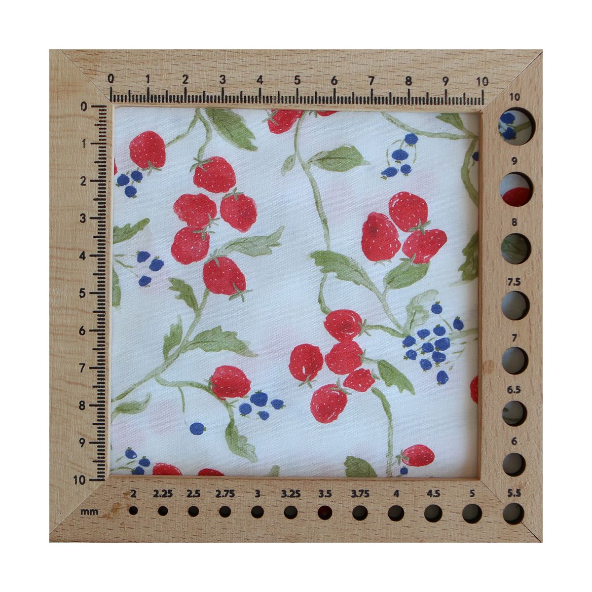 Mara - Popeline de coton imprimé fraises des bois