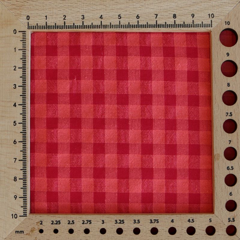 Seersucker / Coton gaufré vichy 6mm pastèque