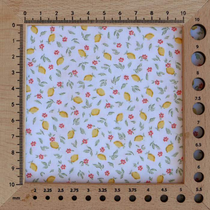 Côme - Popeline de coton BIO petit imprimé citrons