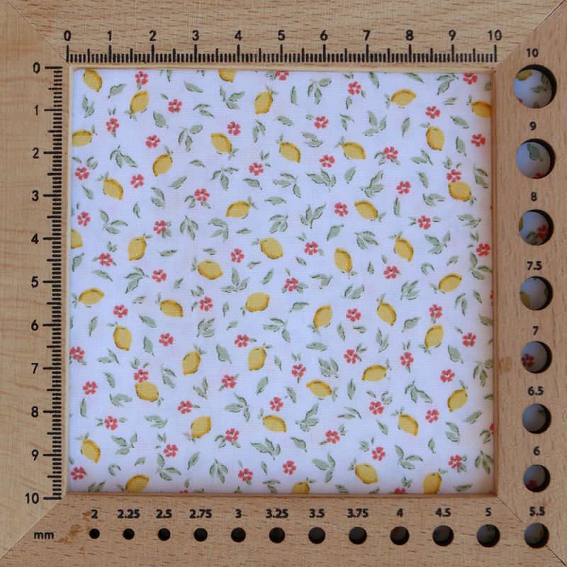 Côme - Popeline de coton BIO petit imprimé citrons