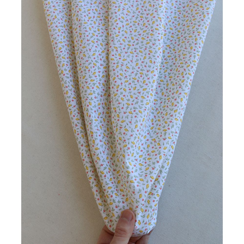 Côme - Popeline de coton BIO petit imprimé citrons