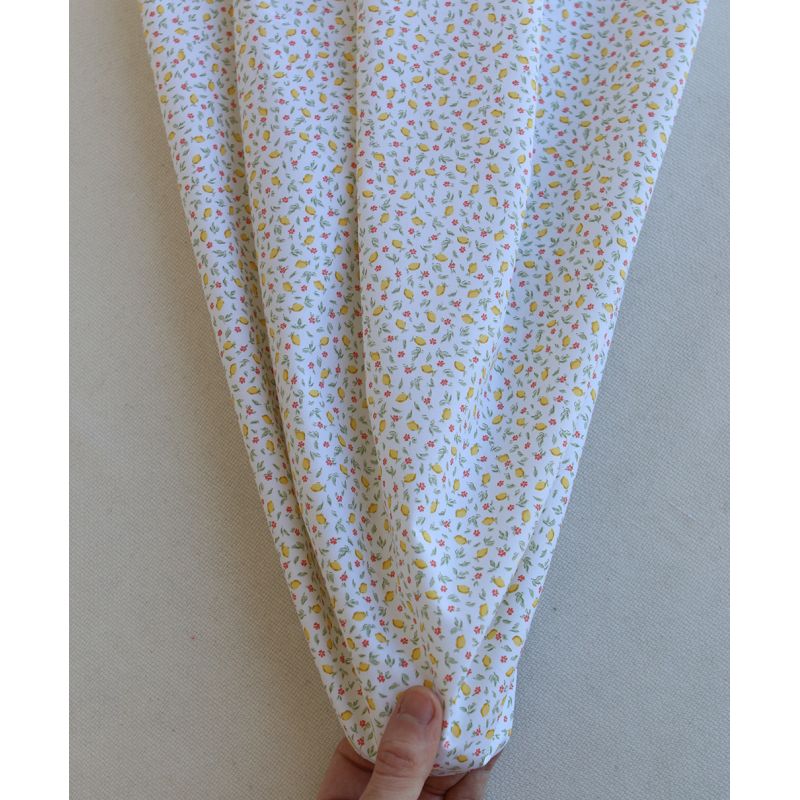 Côme - Popeline de coton BIO petit imprimé citrons