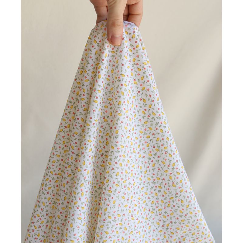 Côme - Popeline de coton BIO petit imprimé citrons