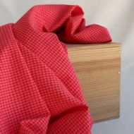 Seersucker / Coton gaufré vichy mini 3mm pastèque