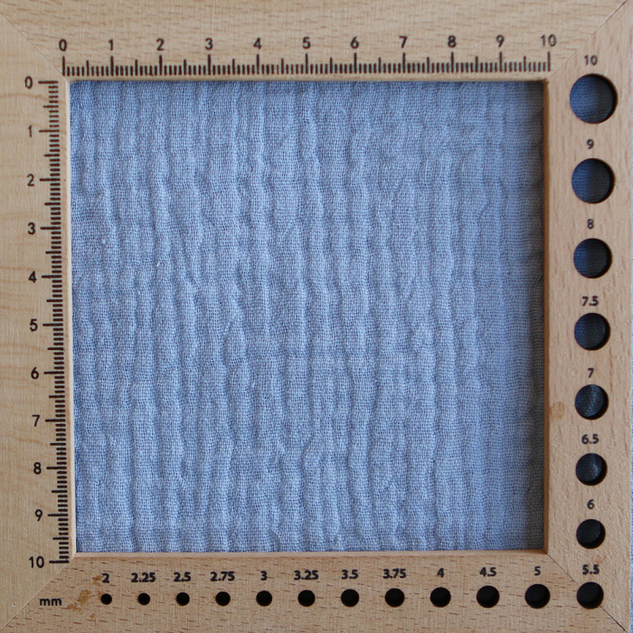 Double gaze de coton réversible vichy lemon et bleu baltique