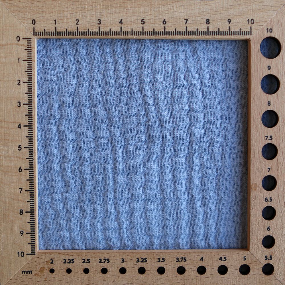 Double gaze de coton unie bleu baltique
