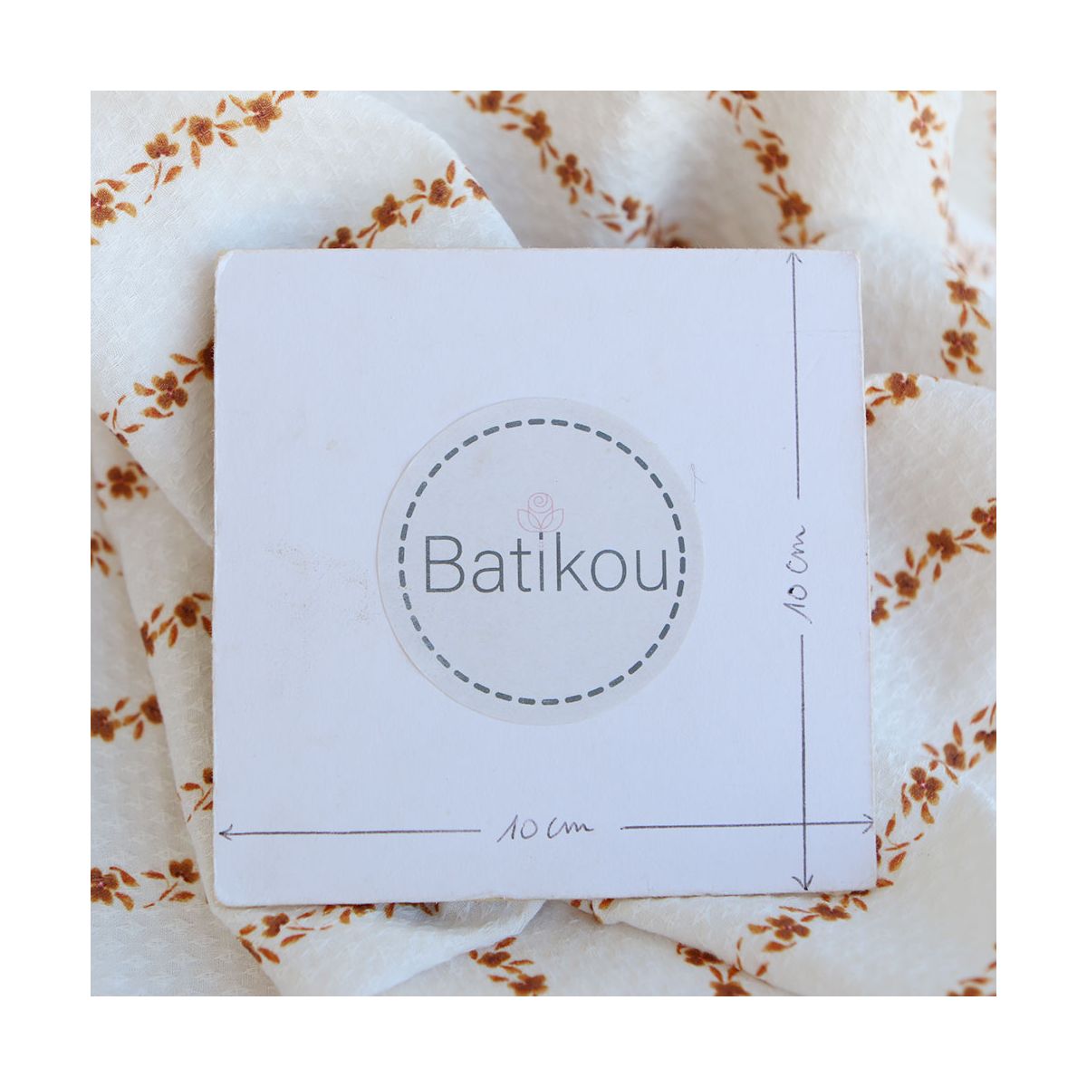 Alicia - Tissu coton texturé imprimé ambre