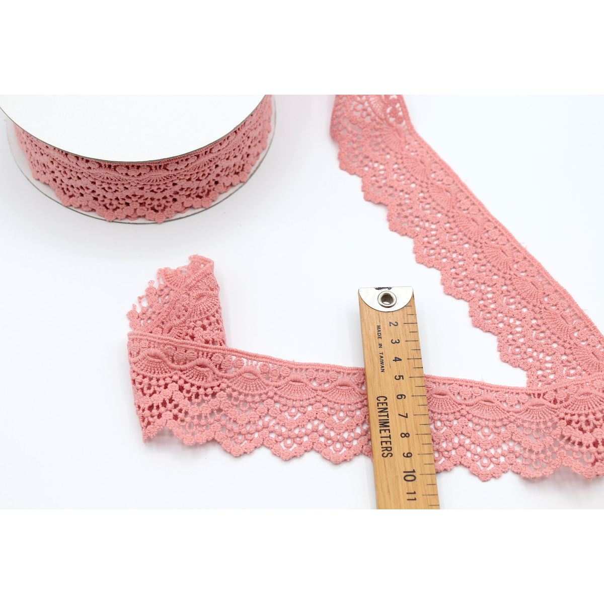 Galon guipure ROSE  55mm x 1m Galon guipure ROSE  55mm x 1m