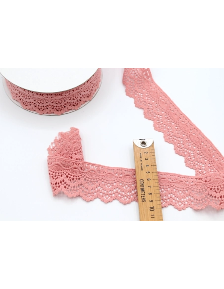 Galon guipure ROSE  55mm x 1m