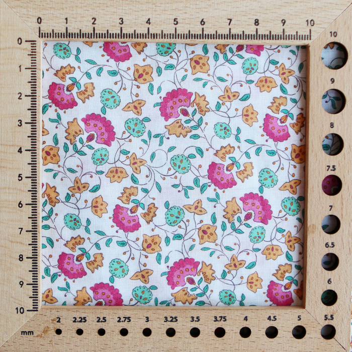 Valentine - Batiste de coton SILKYNE à imprimé fleuri rose orange