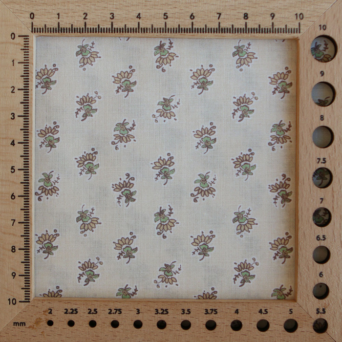 Leyna - Batiste de coton SILKYNE à imprimé petite indienne écru