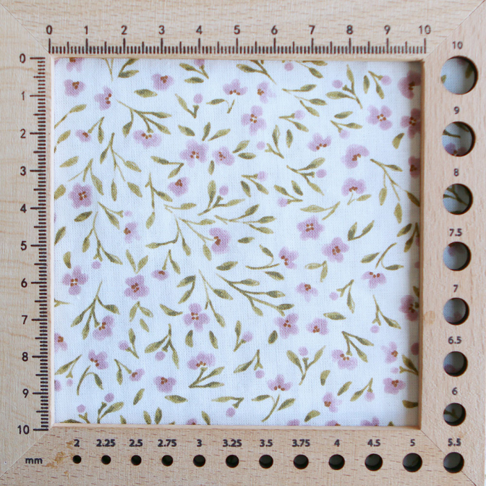 Noémie - Popeline de coton douce qualité SWEET lait fleuri vert et bois de rose