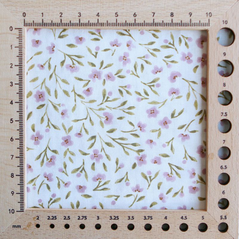 Noémie - Popeline de coton douce qualité SWEET lait fleuri vert et bois de rose