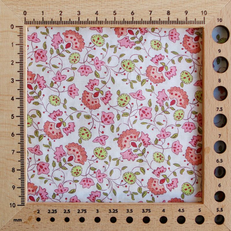 Valentine - Batiste de coton SILKYNE à imprimé fleuri lime rose