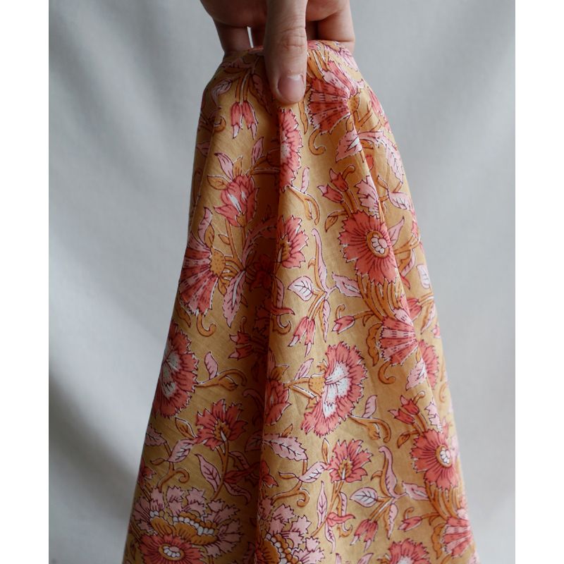 Tissu indien coton hand block traditionnel