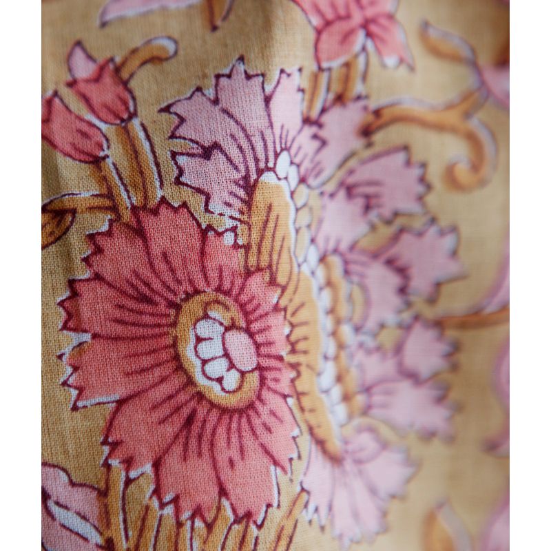 Tissu indien coton hand block traditionnel