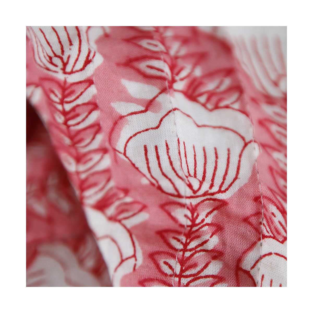 ISHA - Tissu indien matelassé double face coton hand block largeur 100cm ISHA - Tissu indien matelassé double face coton hand block largeur 100cm