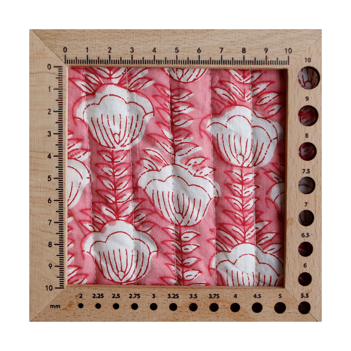 ISHA - Tissu indien matelassé double face coton hand block largeur 100cm ISHA - Tissu indien matelassé double face coton hand block largeur 100cm