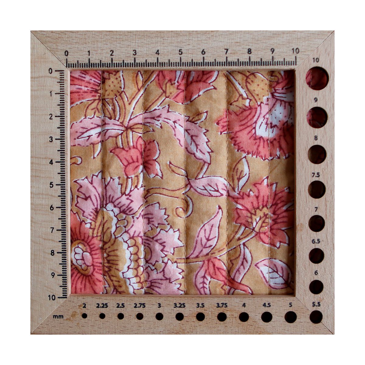 ISHA - Tissu indien matelassé double face coton hand block largeur 100cm ISHA - Tissu indien matelassé double face coton hand block largeur 100cm