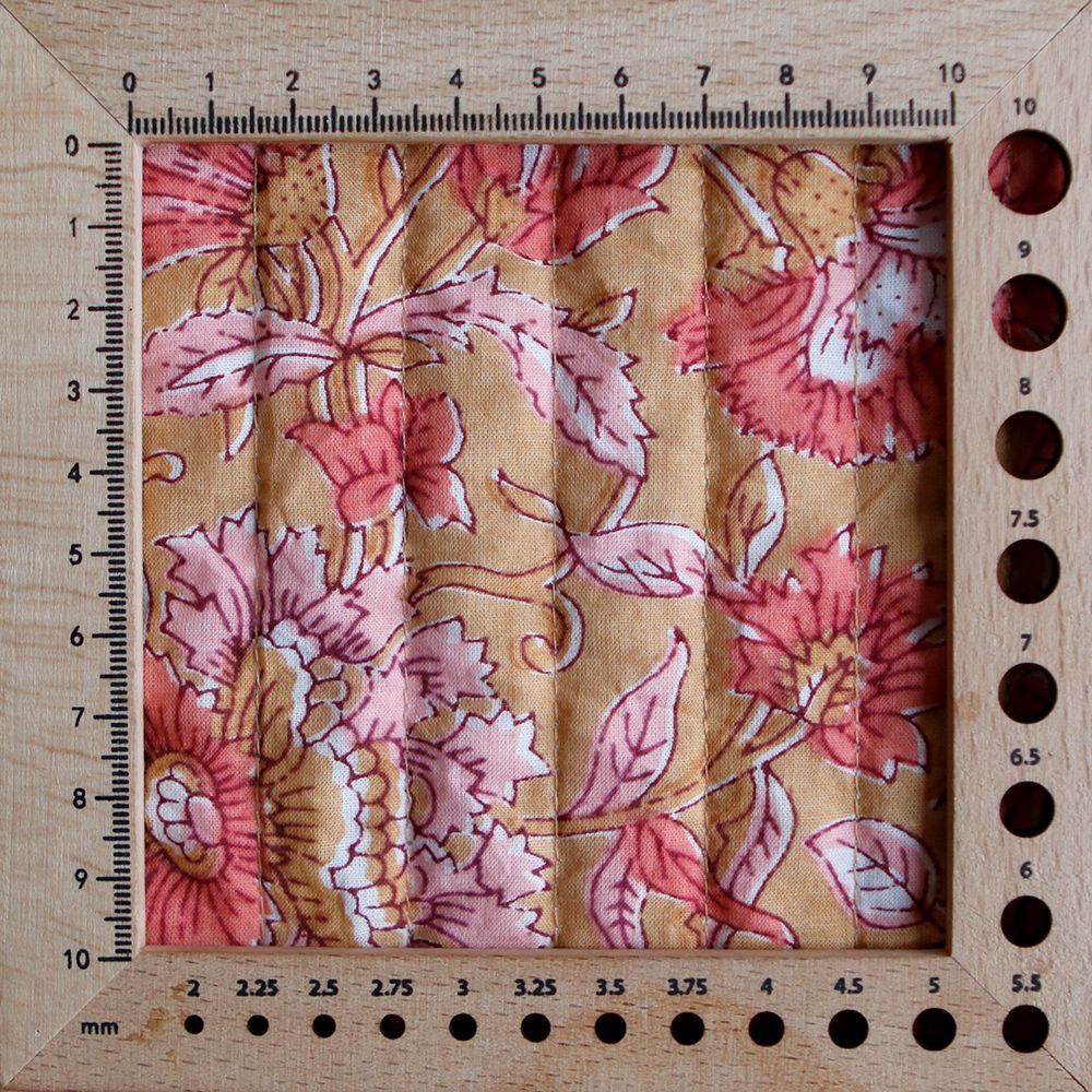 ISHA - Tissu indien matelassé double face coton hand block largeur 100cm