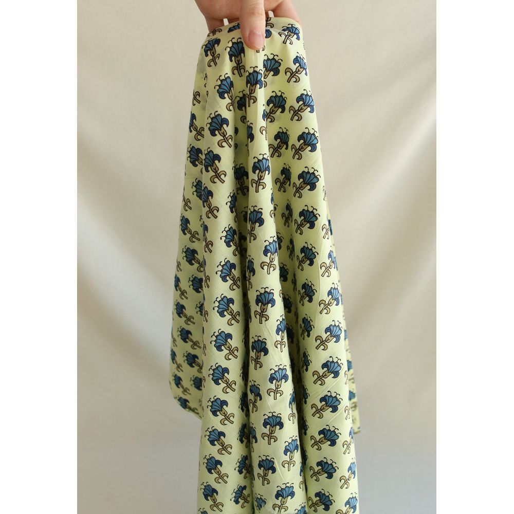 Au mètre - Tissu indien coton hand block traditionnel