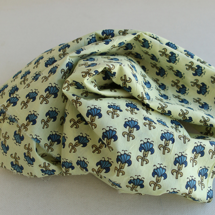 Au mètre - Tissu indien coton hand block traditionnel