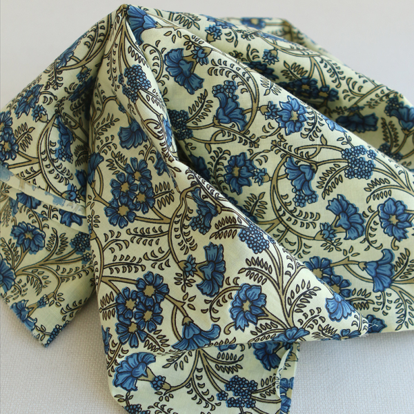 Au mètre - Tissu indien coton hand block traditionnel