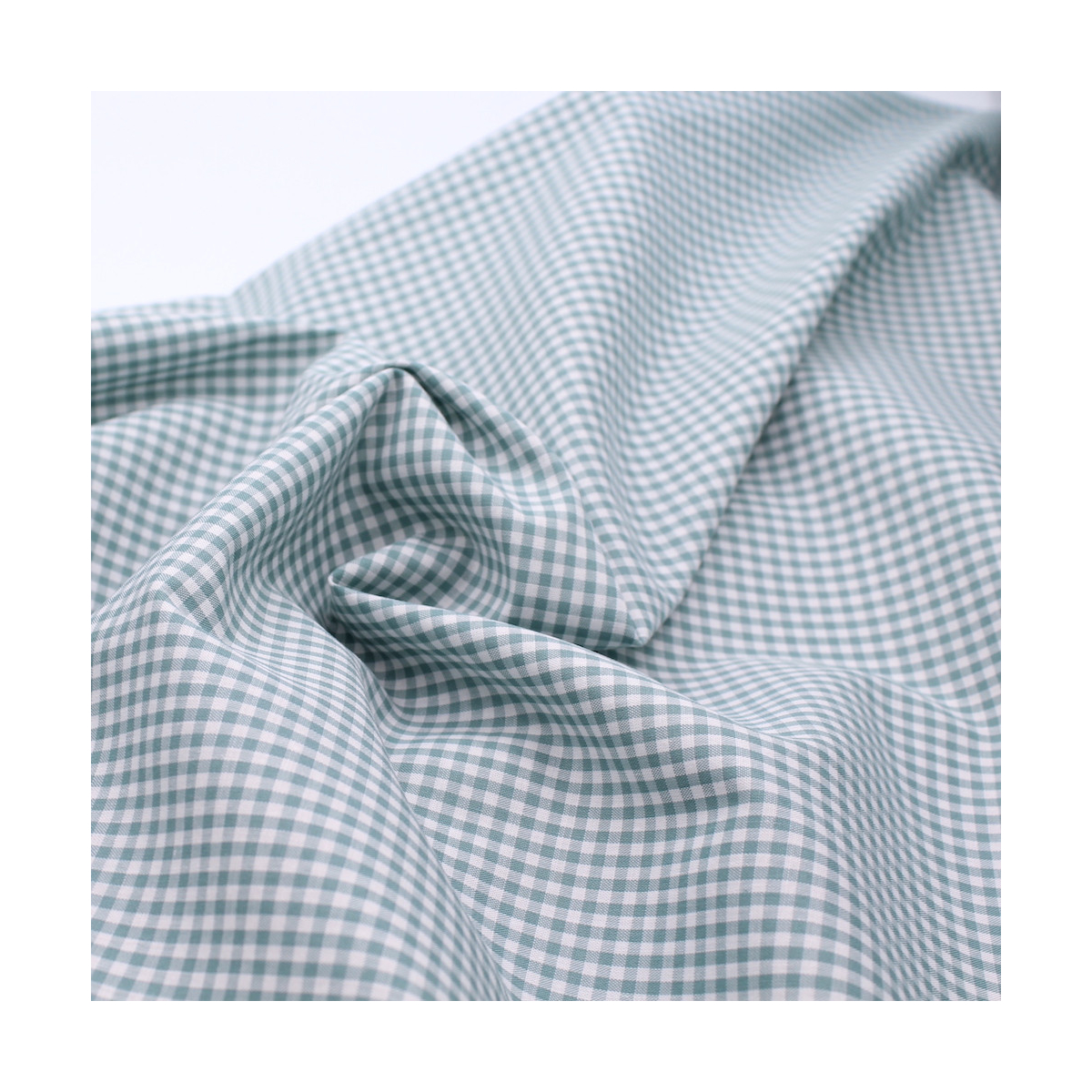 Coton vichy carreaux 2.7mm vert sauge Coton vichy carreaux 2.7mm vert sauge