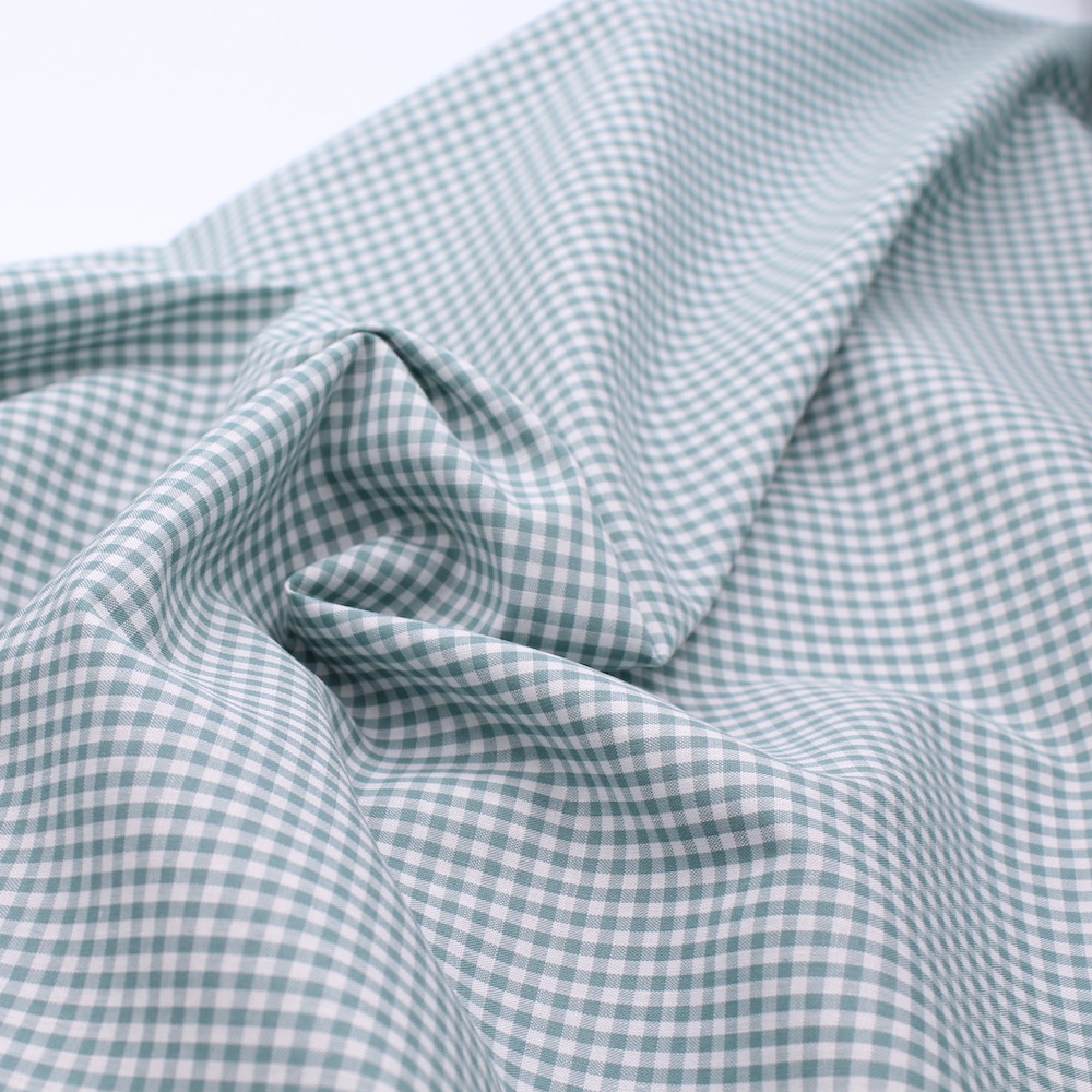 Coton vichy carreaux 2.7mm vert sauge