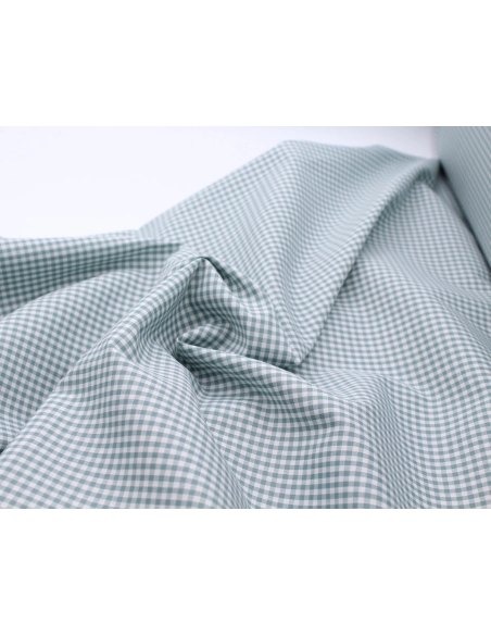 Coton vichy carreaux 2.7mm vert sauge