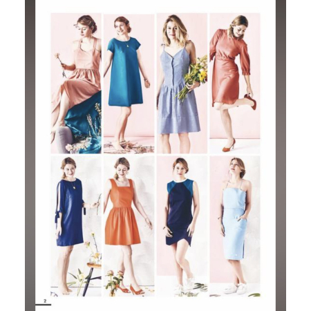 Livre patrons de couture femme 4 créatrices 8 robes 