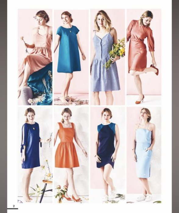 Livre patrons de couture femme 4 créatrices 8 robes 