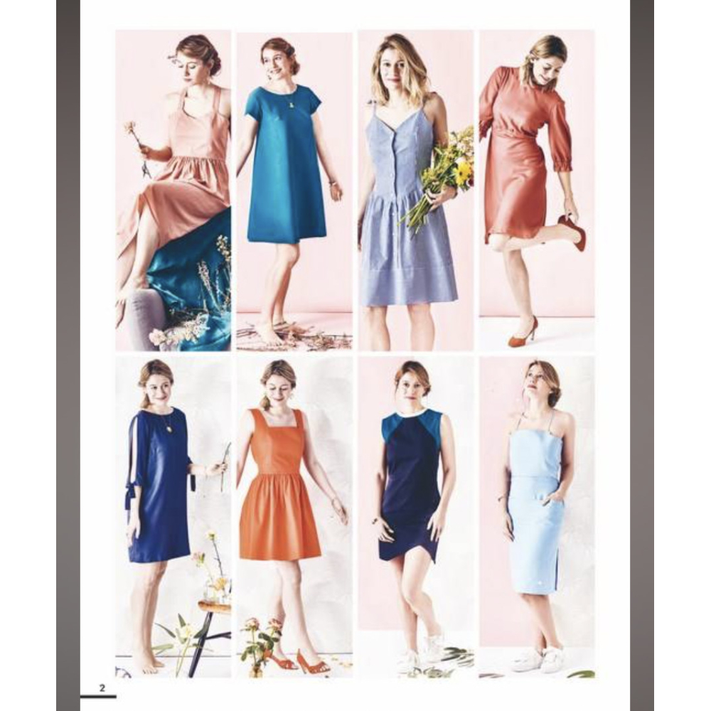 Livre patrons de couture femme 4 créatrices 8 robes 