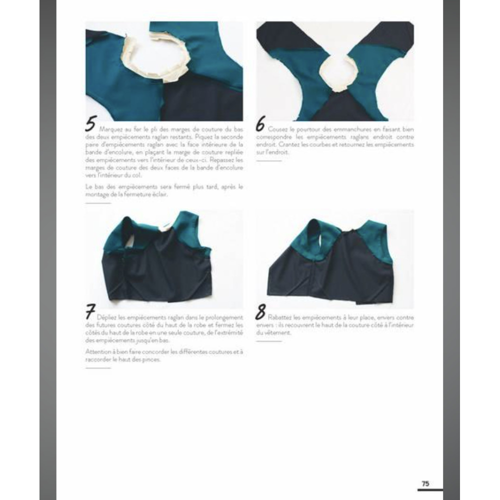 Livre patrons de couture femme 4 créatrices 8 robes 