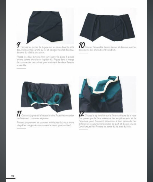 Livre patrons de couture femme 4 créatrices 8 robes 