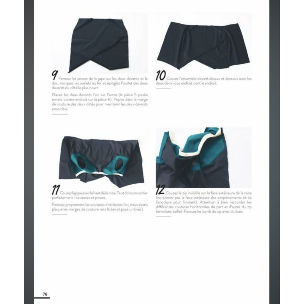 Livre patrons de couture femme 4 créatrices 8 robes 