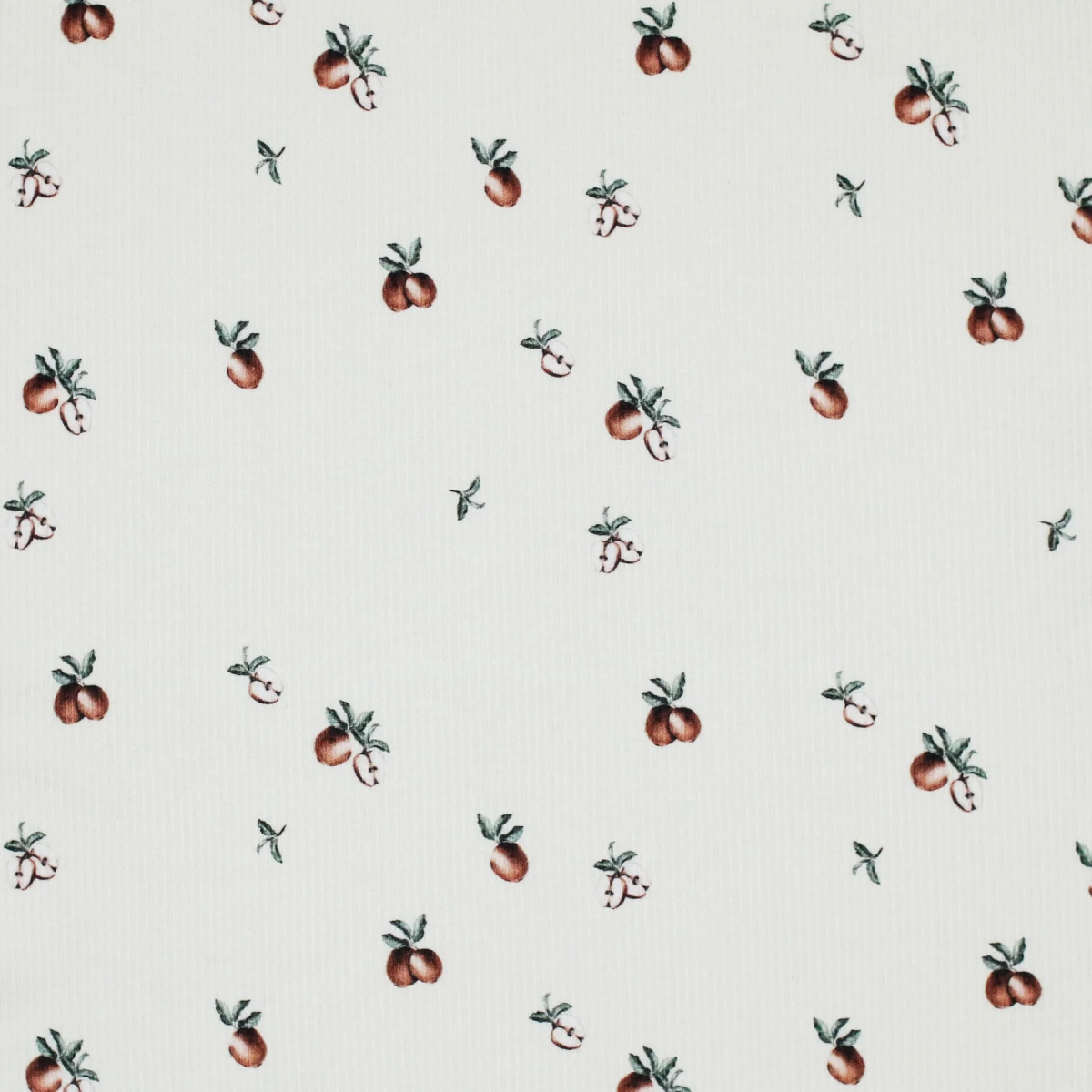 Jersey coton côtes fines à motif petites pommes vintage Jersey coton côtes fines à motif petites pommes vintage