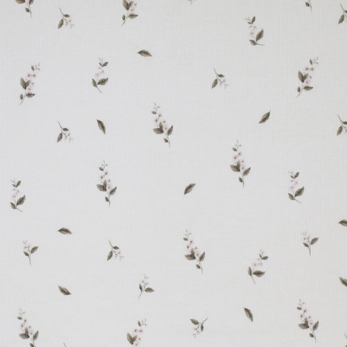 Tissu jersey fines côtes mélange coton motif fruits pommes RIB