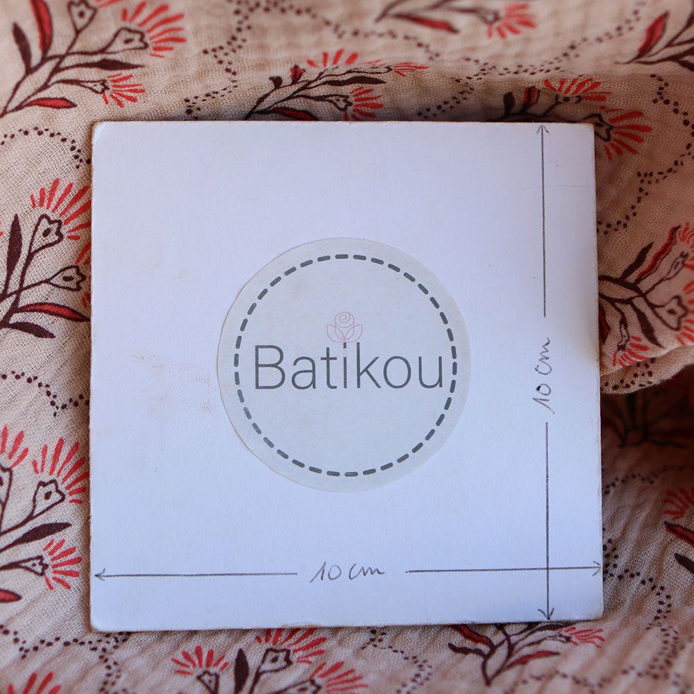 Luly - Double gaze de coton fond vieux rose