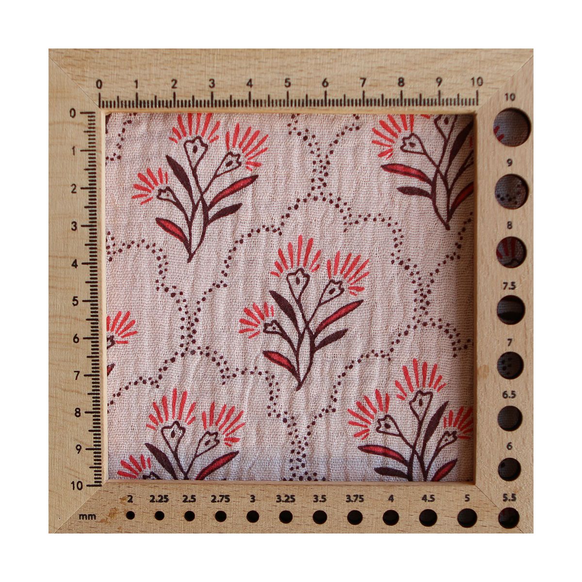 Luly - Double gaze de coton fond vieux rose Luly - Double gaze de coton fond vieux rose