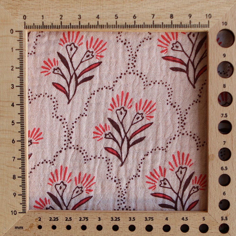 Luly - Double gaze de coton fond vieux rose