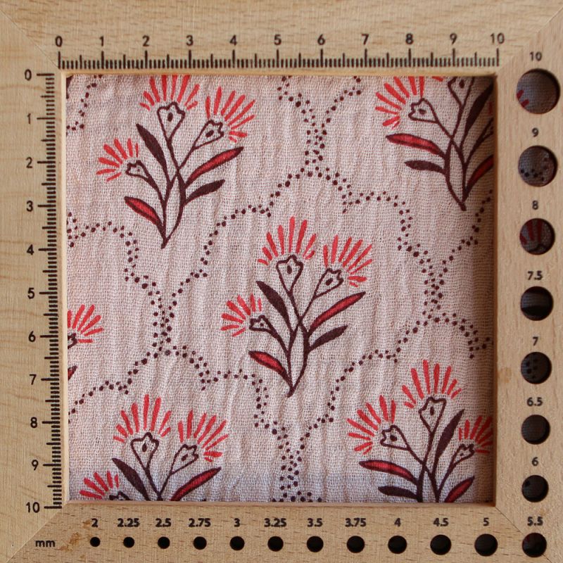 Luly - Double gaze de coton fond vieux rose