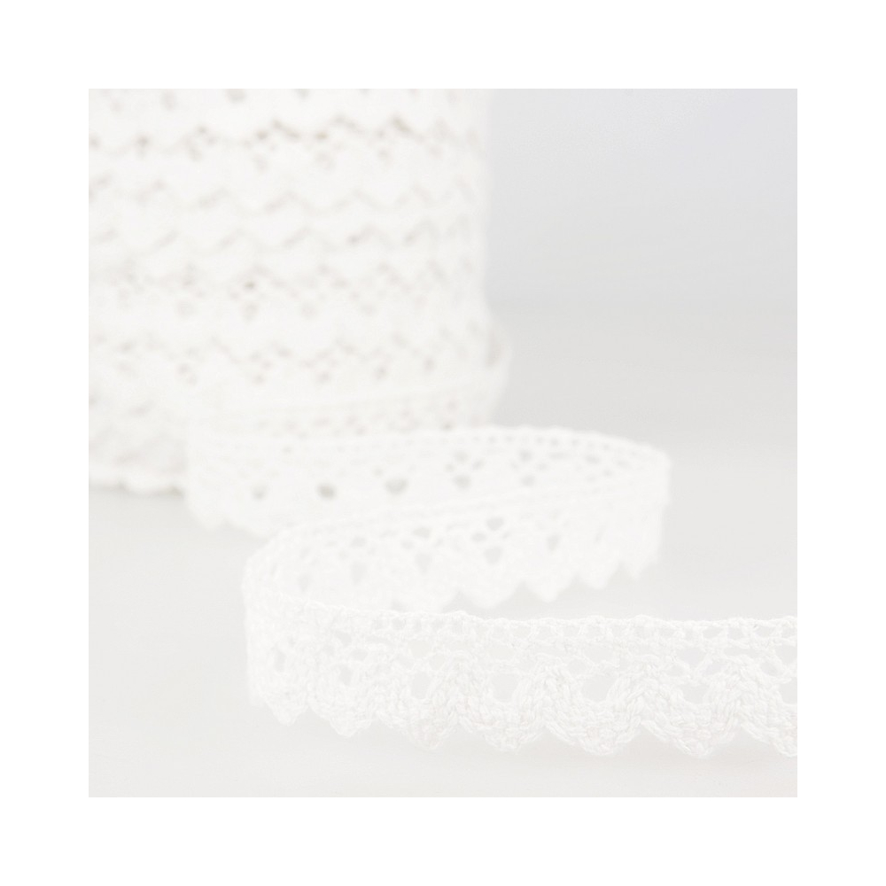 Galon coton crochet 15mm x 1M Coloris au choix